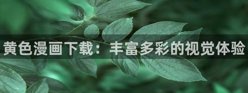 漫蛙2下载链接：黄色漫画下载：丰富多彩的视觉体验